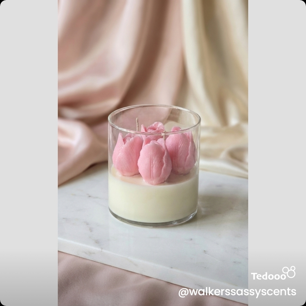 Pink Rose Candle